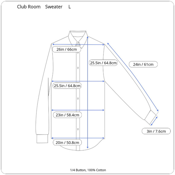 VTG Club Room 1/4 Button Sweater 100% Cotton Large - Picture 7 of 7